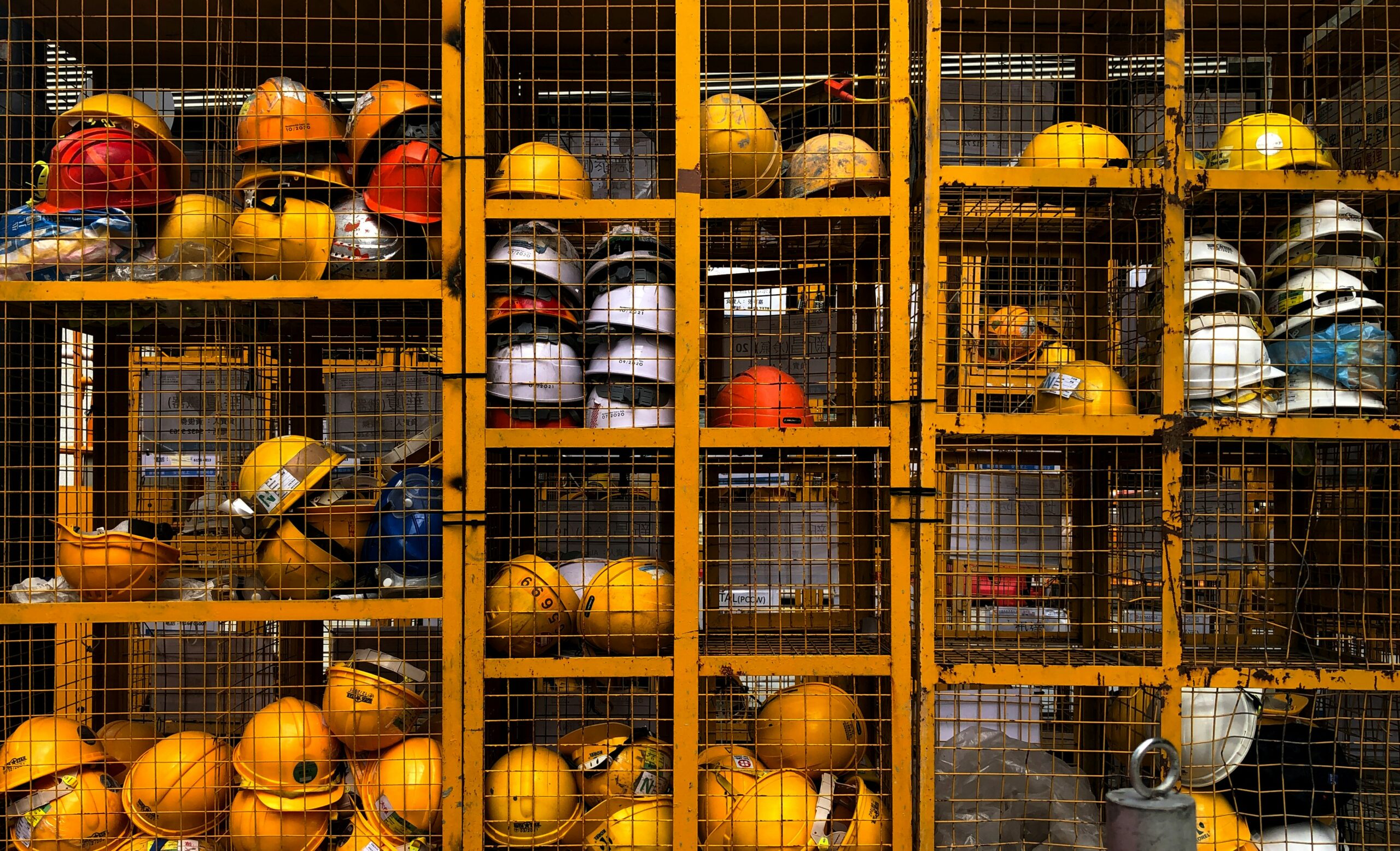 Industrial protective equipment storage